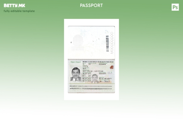 Модерен стил, сегашен шаблон за пасош во Јужна Африка